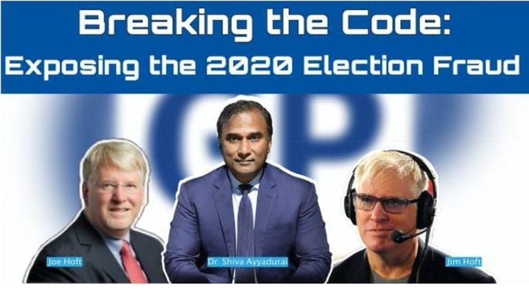 LIVE-STREAM VIDEO… Breaking the Code: Exposing the 2020 Election Fraud with Dr. Shiva Ayyadurai, Joe Hoft and Jim Hoft from Gateway Pundit – Tuesday at 3 PM ET